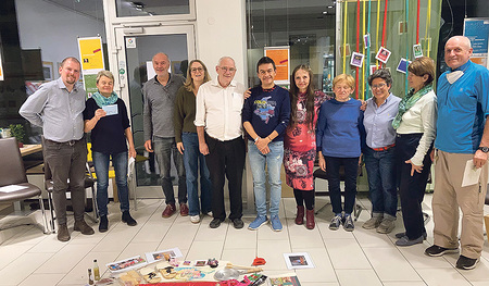 Die Friedensaktivisten im Urbi@Orbi beim Pax Christi-Monatstreff  