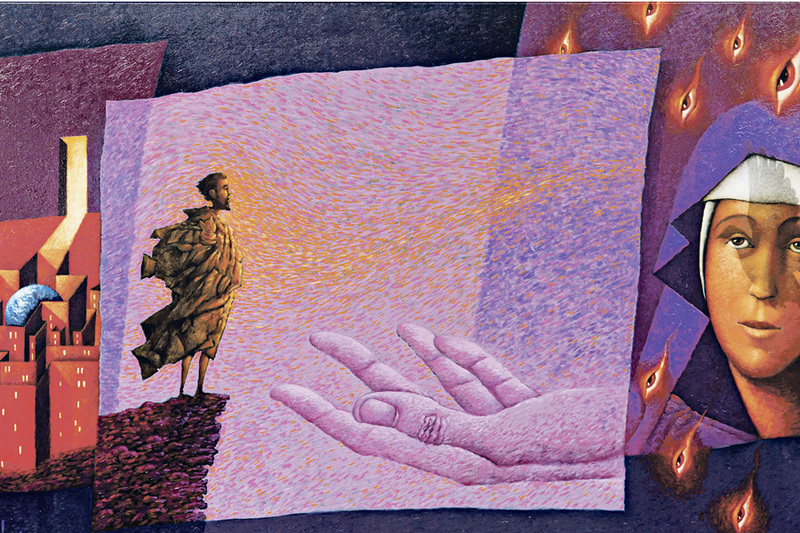 kathbild.at/Rupprecht Pfingsten. Aus einem Triptychon von Leszek Wisniewski.