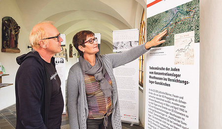 Ausstellung zu den Todesmärschen im Jahr 1945