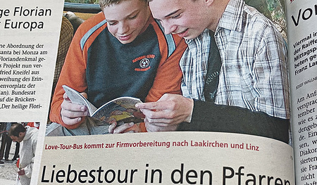 Lovetour-Bus in den Pfarren