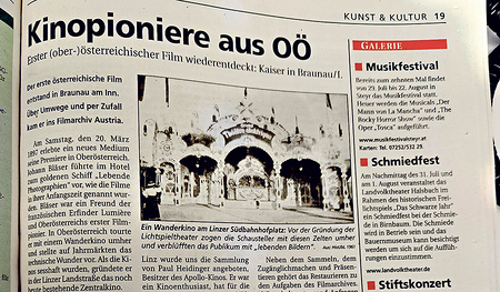 Bericht über einen Sensationsfund im Filmarchiv. 