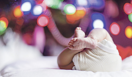 Angekommen – ein Weihnachtsbaby. 