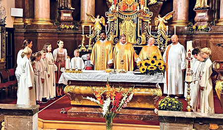 Beim Festgottesdienst in der Wallfahrtskirche auf dem Pöstlingberg     