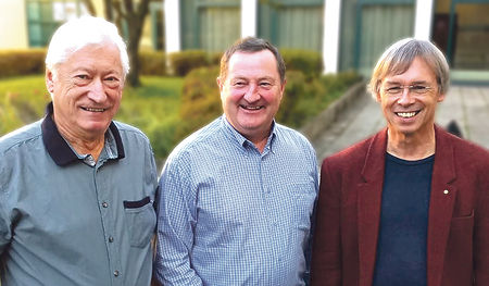 KMBÖ-Vorsitzender Karl Toifl aus der Diözese St. Pölten (Mitte) mit den stellvertretenden KMBÖ-Vorsitzenden Vinzenz Jobst aus der Diözese Eisenstadt und Bernhard Steiner aus der Diözese Linz. 