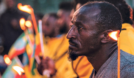 In der äthiopischen Hauptstadt Addis Abeba gedachten Menschen der Opfer des Konflikts in der Krisenregion Tigray. 