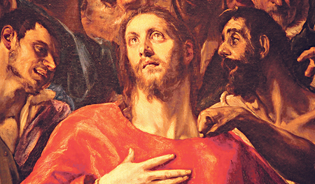 El Greco: Entkleidung Christi (Detail).