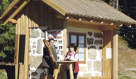 Das „Nachdenkplatzerl“ in der Nähe des Jakobswegs.  