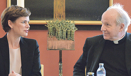 Gespräch im Wiener Erzbischöflichen Palais: Rendi-Wagner und Schönborn.   