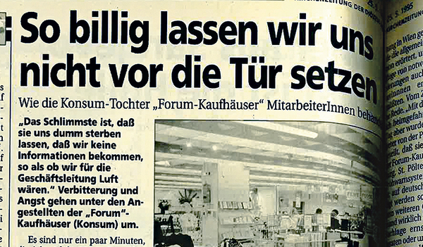 Vor 30 Jahren beschäftigte Österreich die  Konsum-Pleite. 