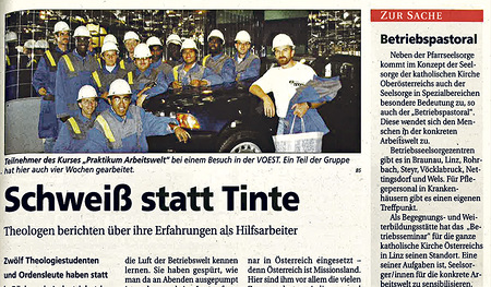 Kirchenmenschen schnupperten Betriebsluft.  