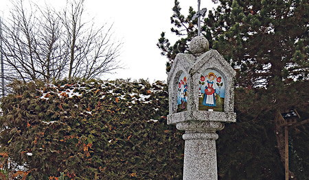 Eine Station am Adventweg. 