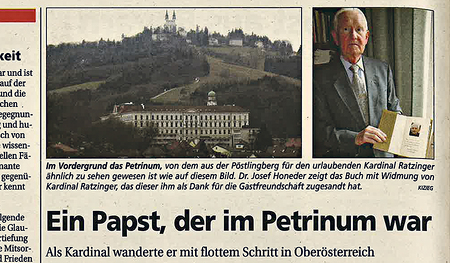 Vor 20 Jahren: Papst Benedikt hatte einen Bezug zu Oberösterreich.   